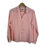 Tommy Bahama Tommy‎ Bahama Linen Ocean Surf Stripe Shirt Size XS Passion Peach Button Down Photo 1