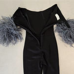 Marcelle Paris Maison Marcelle Alice Jumpsuit With Feathered Sleeves Photo 2