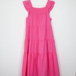 Old Navy Womens Smocked Tiered Midi Dress Size L Stretch Cottagecore Peasant Photo 7
