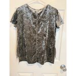 Rebecca Minkoff  Velvet Top Short Sleeve Casual‎ Relaxed Fit Gray Photo 3