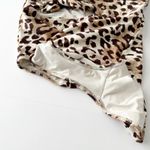 Aerie [] Leopard Print Knot Tie Front Cutout Strapless One Piece Swimsuit Large L Photo 9