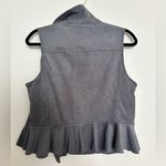 LC Lauren Conrad Women's Peplum Vest Gray Faux Suede Peplum Vest Photo 2