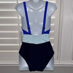 Athleta NWT Coastline One Piece Swimsuit Cerulean Blue Size Small Photo 4