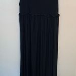 Sleeveless Square Neck Midi Dress Black Size L Photo 1