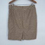 Ann Taylor  Pencil Skirt Womens 10 Multicolor Geometric Cotton‎ Lined Zip Fly Photo 1