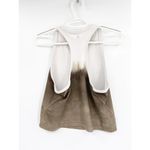 Athleta Shanti Mushroom Brown Watercolor Stripe Crop Racerback Tank Top Size M Photo 2