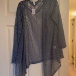 NWT Tantrums large mesh cardigan Blue Photo 4