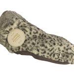 Womens Faux Fur Slipper Booties With Grippers Brown Beige Size Med Large 8 Photo 0