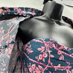 Free People  Poolside Navy Blue & Pink Floral 3 Piece Set Sz L‎ Photo 6