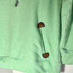 Maurice's Cowl Neck Pullover Sweater Sweatshirt L Mint Green Kangaroo Pocket Photo 1