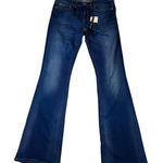 ZARA WOMAN Premium Denim Collection Flare Jeans Dark Wash Size 10 Blue Photo 0