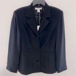 Diane Von Furstenberg DIANE Bon Furstenberg Black Silk Blazer Size Medium NWT Photo 0
