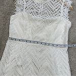 Bardot NWT  Imogen Lace Chevron Sheath Dress Sleeveless High Neck in White 10L Photo 12