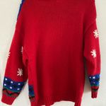 Amanda Smith  II Vintage Womens red Skaters Christmas Pullover Knit Sweater M Photo 2