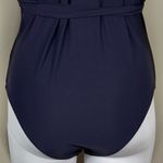 Unknown Brand One Piece Tie Waist Pinstriped Swimsuit Gray Size L Photo 6