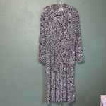 Vintage belted shirt dress paisley print Leslie Fay Monochrome Abstract Dress Black Size XL Photo 3