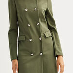 Nanette Lepore NEW ! Olive Double-Breasted Trench Coat Photo 0
