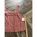 a.n.a  Womens 100% Cotton Floral Geo Print Square Neck Top Retro Geo Red 1X Photo 4