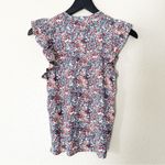 Nation Ltd  Tank‎ Top Paulette Cherry Blossom Ruffle Pima Cotton Foral Size XS Photo 5