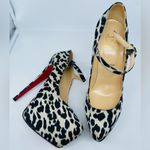 Christian Louboutin Black White Tissu Leopardino Lady Daf 160mm Pumps EU40 US 10 Photo 6
