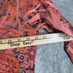 One World Tunic Top Women Floral Paisley Boho Casual Pink Orange Size Large Photo 10