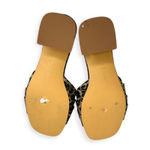 Shu Shop Frances animal print ruffle block heel mules size 7 New no tags/Box Tan Photo 3