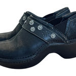 Ariat  Black Westlake Leather Clogs Floral Embossed Boho Western Comfort Shoes Photo 0