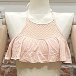 Xhilaration π Cutout solid peach halter bikini top / S / Excellent condition Photo 0