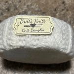 britt's knit's  bangle bracelet white cable knit NEW Photo 2