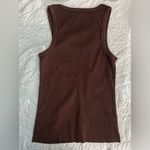 Aerie  Brown Fitted Ribbed Tank Top Photo 1