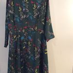 Banana Republic NWT  Forest Green floral dress Size 8 Lined womens Photo 4