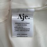 Aje Claire Pearl Mini Dress Faux Leather Ivory Cream Ecru White Size 8 Photo 12