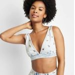 Wild Fable Triangle Cup Cotton Denim Tank Top -  Acid Wash Floral Size XS Photo 1