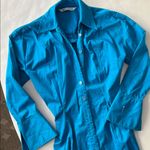 ZARA Bright Blue Button Down Mini Shirt Dress (Bloggers Favorite) Size Small Photo 4