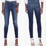 MOTHER Denim  High Waisted Looker Ankle Fray Cat Attack Jeans Photo 1