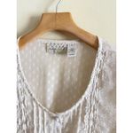 Gimmicks by BKE Top Lace Crochet Button Romantic Cottage ivory Blouse Small Photo 1