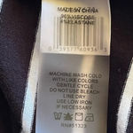 Vince Camuto  Black & White Striped Long Sleeve Ruched Top XS Nautical Preppy Photo 7