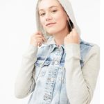 Aeropostale Women's Denim Jean Jacket Distressed Acid Wash Size XL Photo 0