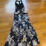 Sue Wong  Black and Cream Floral Maxi Dress Photo 1