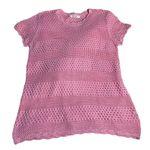 Caracilia Pink Crochet Knit Tunic Top Shirt Dress Size XL Photo 1