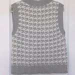 Abercrombie & Fitch V-Neck Sleeveless Sweater Vest Gray Houndstooth Size Small Photo 11