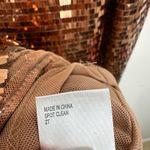 Gianni Bini Celeste Sequin Sequin Dress Shift Long Sleeve Copper Party US 6 NWT Photo 7