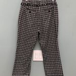 Max Mara Weekend Valico Fringe-Trim Plaid Cropped Pants Black White 8 Photo 9