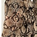 Altuzarra Python Print Georgette Bow Blouse Photo 8