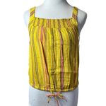 prAna $49‎  Women's Little Palm Cami Leapfrog Stripe Gold Cotton Top NWT Size XS Photo 2