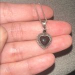 Silver Heart Pendant vintage Necklace Photo 2