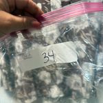 Miss Me Miss Me Grey White Floral Bell Sleeve Cutout Detail Blouse Flowy Pleated XL Photo 5