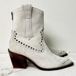 Zadig & Voltaire Cara Studded Western Block Heel Booties Gray Women's 41 / 10.5 Photo 2