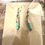 Turquoise and Sterling silver earrings 3 pair Blue Photo 0