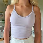 American Eagle  Lilac Pastel Ribbed Tank Photo 2